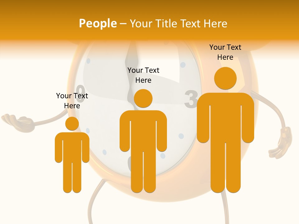 Gold Delay Time PowerPoint Template