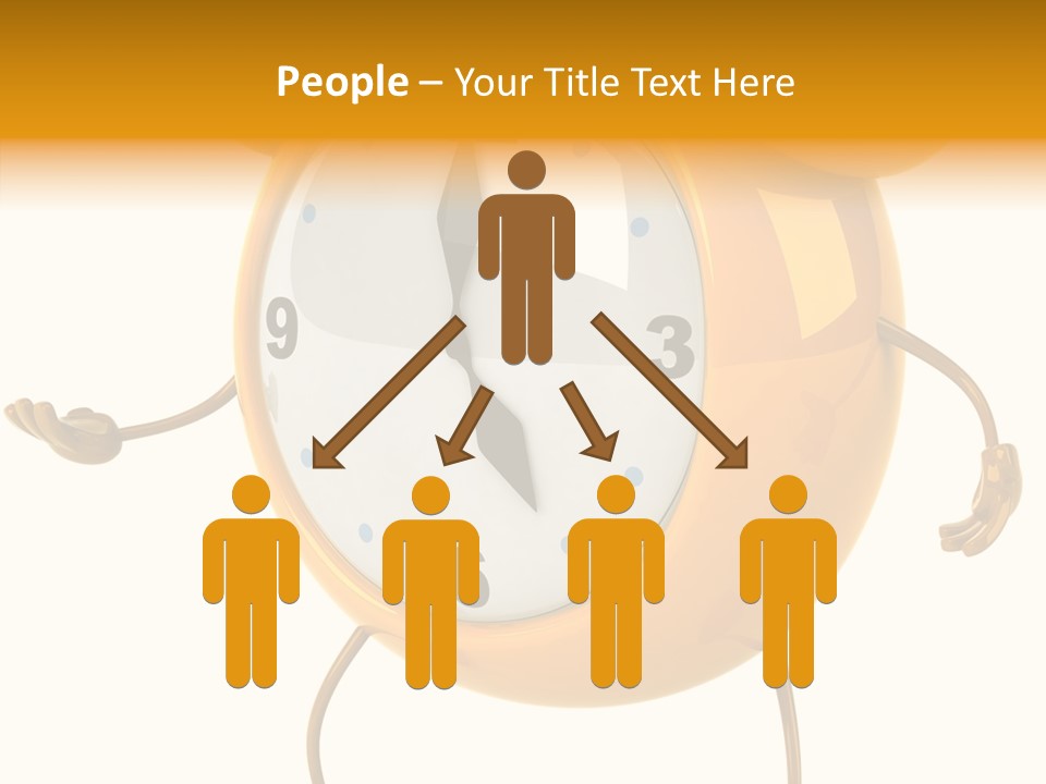 Gold Delay Time PowerPoint Template