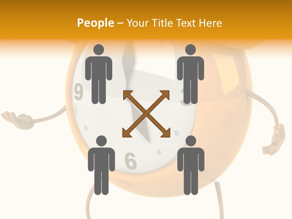 Gold Delay Time PowerPoint Template