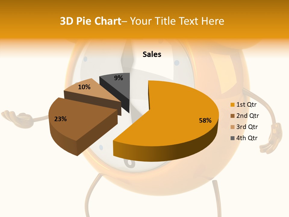 Gold Delay Time PowerPoint Template