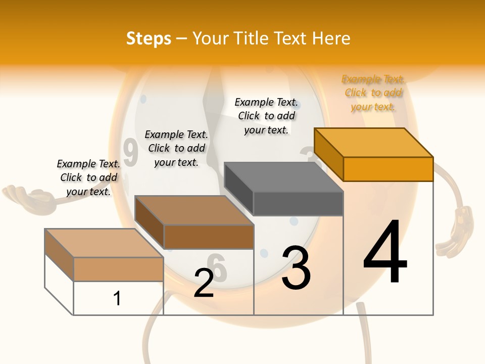 Gold Delay Time PowerPoint Template