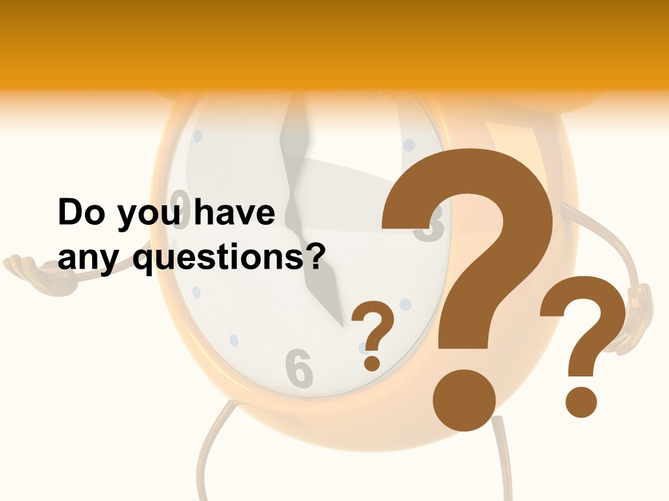 Gold Delay Time PowerPoint Template