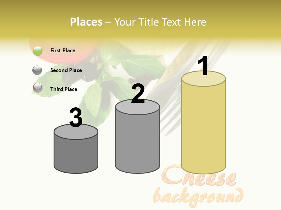 Glass Isolated Brie PowerPoint Template