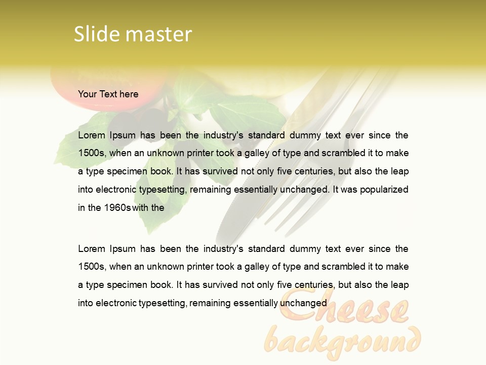 Glass Isolated Brie PowerPoint Template