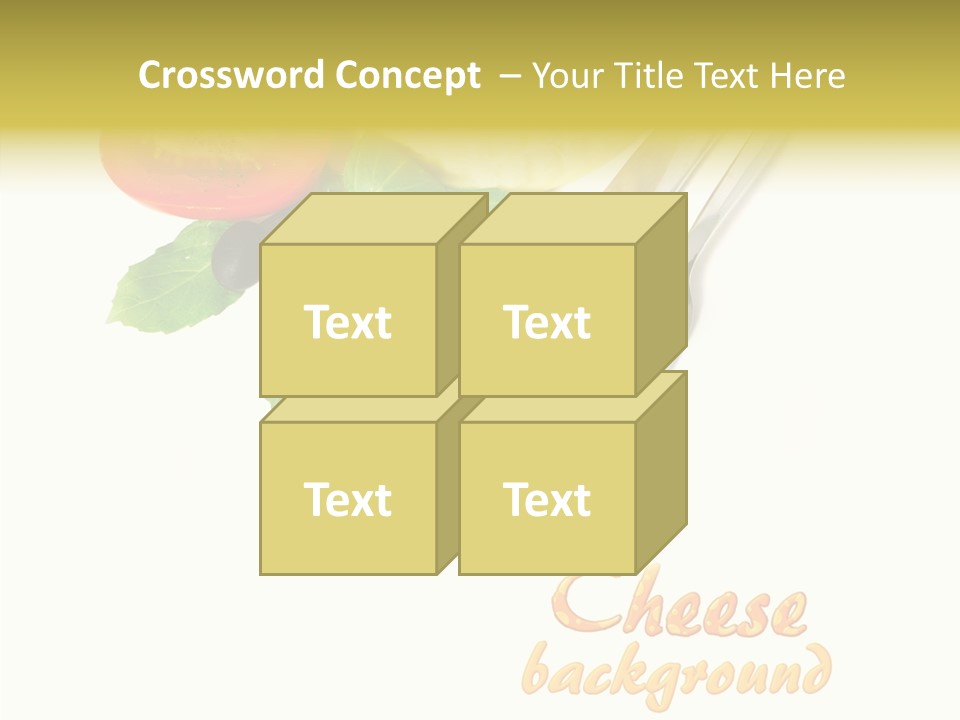 Glass Isolated Brie PowerPoint Template