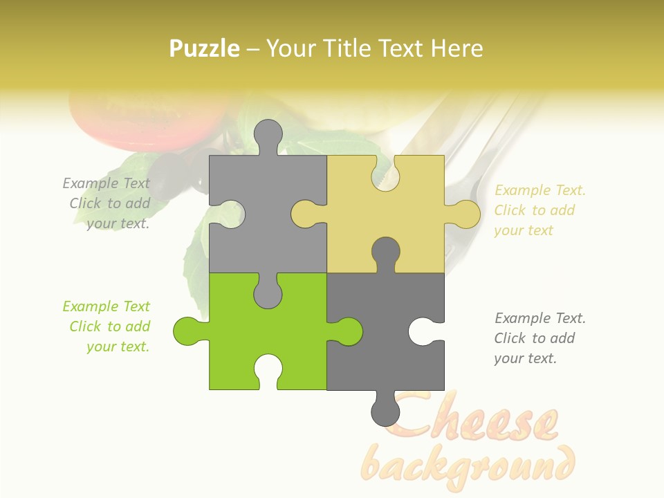 Glass Isolated Brie PowerPoint Template