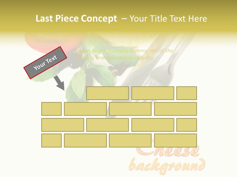 Glass Isolated Brie PowerPoint Template