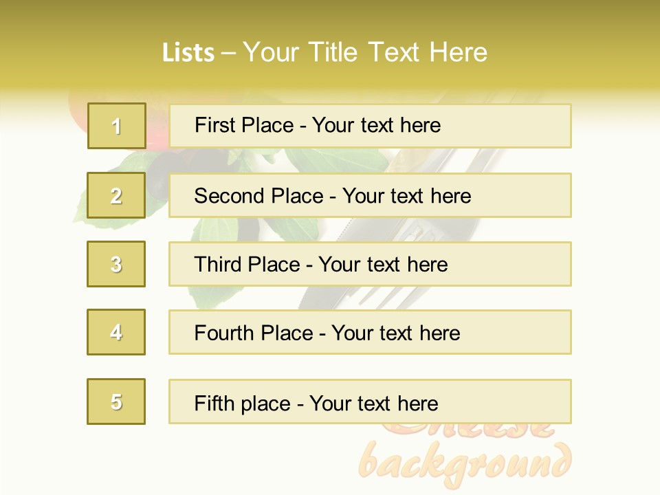 Glass Isolated Brie PowerPoint Template
