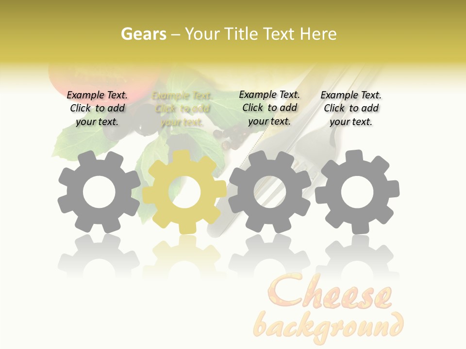 Glass Isolated Brie PowerPoint Template