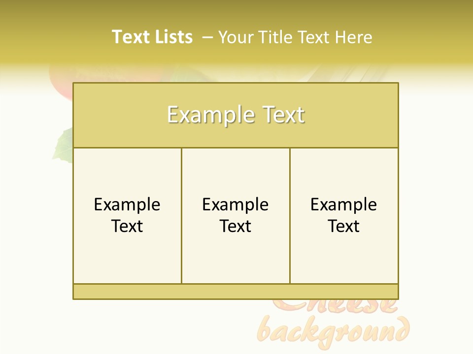 Glass Isolated Brie PowerPoint Template