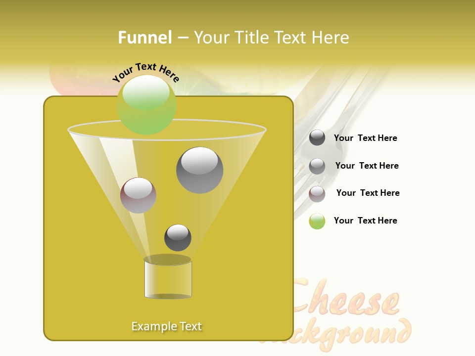 Glass Isolated Brie PowerPoint Template