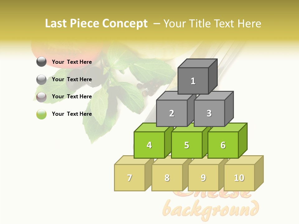 Glass Isolated Brie PowerPoint Template