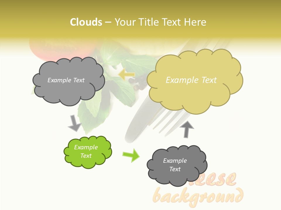 Glass Isolated Brie PowerPoint Template