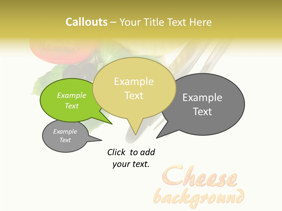 Glass Isolated Brie PowerPoint Template