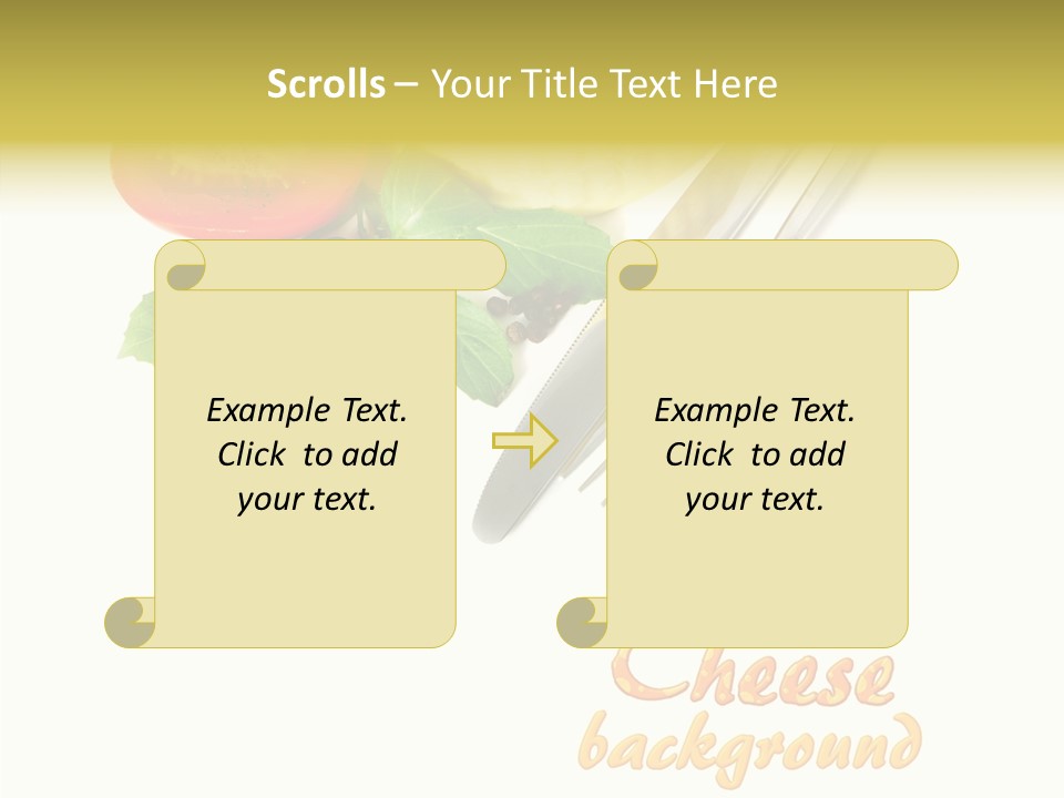 Glass Isolated Brie PowerPoint Template