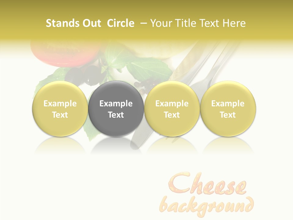 Glass Isolated Brie PowerPoint Template