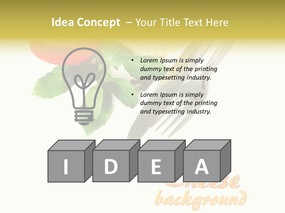 Glass Isolated Brie PowerPoint Template