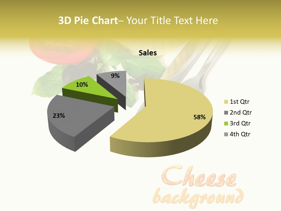 Glass Isolated Brie PowerPoint Template