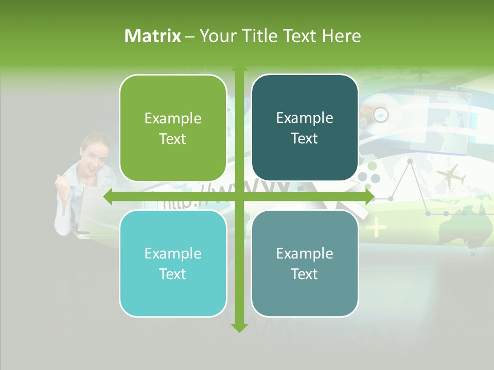Data Surfing White PowerPoint Template