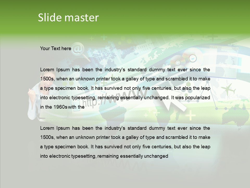 Data Surfing White PowerPoint Template