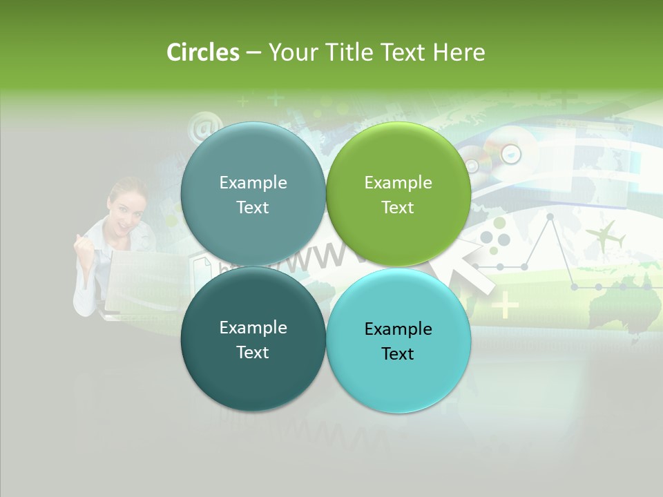 Data Surfing White PowerPoint Template