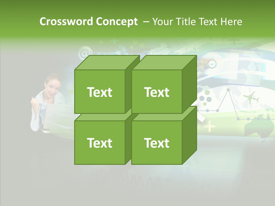 Data Surfing White PowerPoint Template
