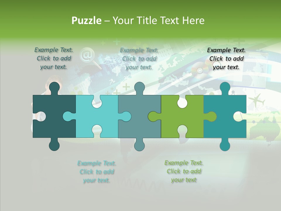 Data Surfing White PowerPoint Template