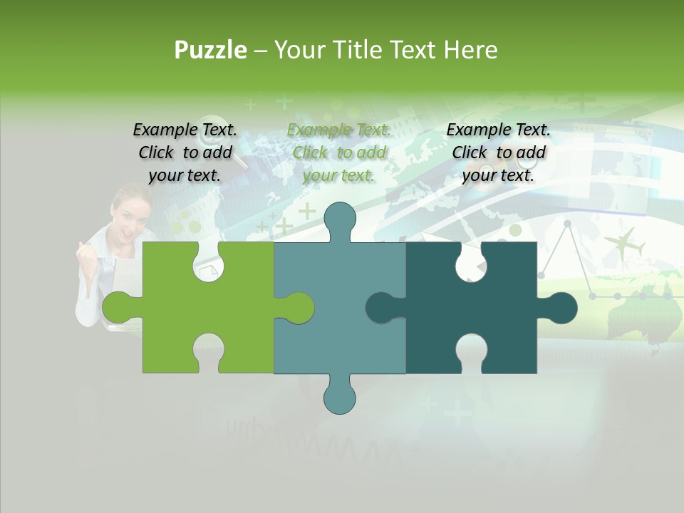 Data Surfing White PowerPoint Template