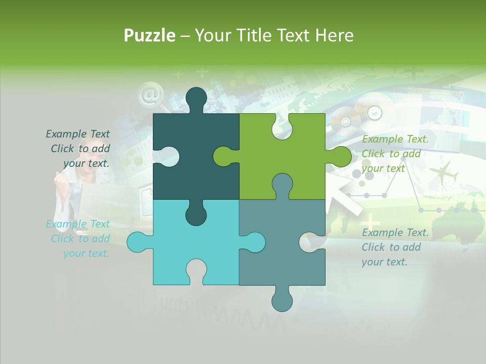 Data Surfing White PowerPoint Template