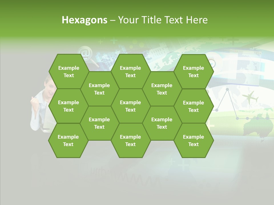 Data Surfing White PowerPoint Template