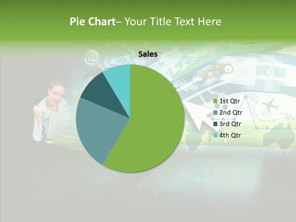 Data Surfing White PowerPoint Template