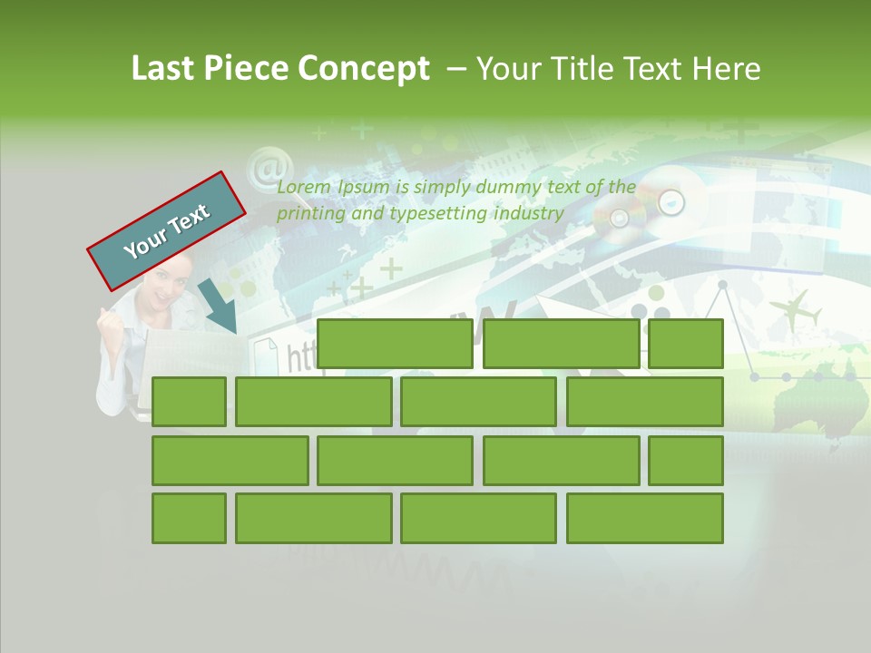 Data Surfing White PowerPoint Template
