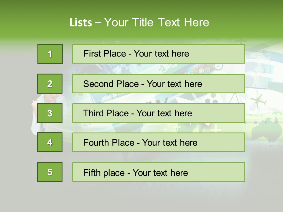 Data Surfing White PowerPoint Template