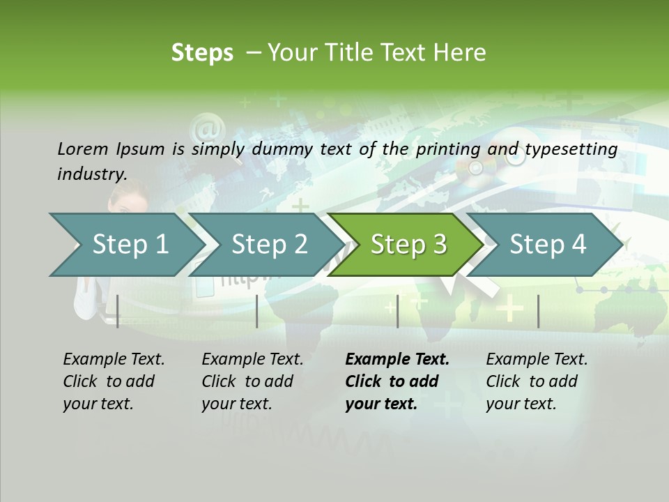 Data Surfing White PowerPoint Template