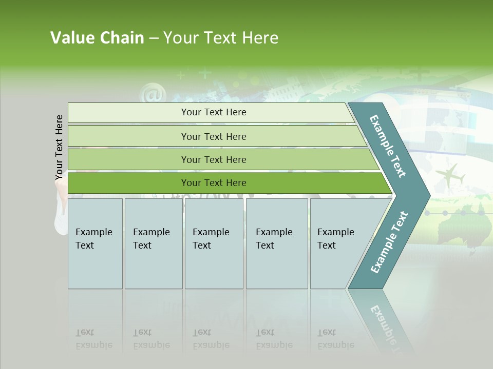 Data Surfing White PowerPoint Template