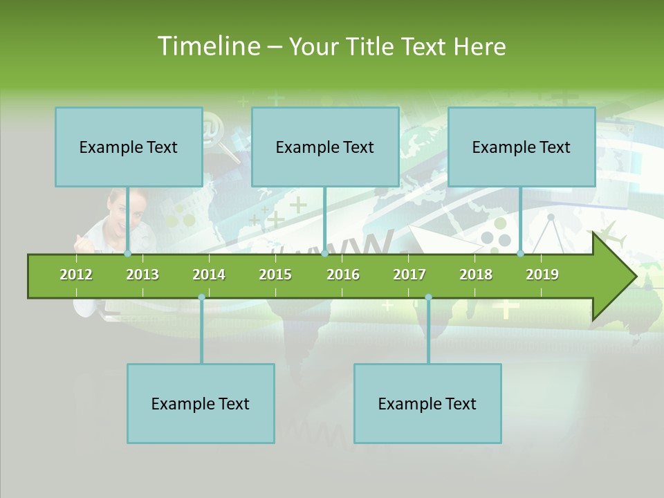 Data Surfing White PowerPoint Template