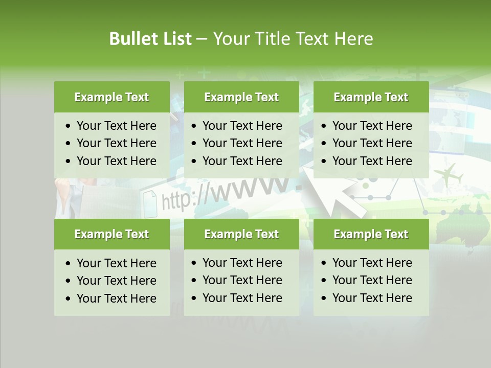 Data Surfing White PowerPoint Template