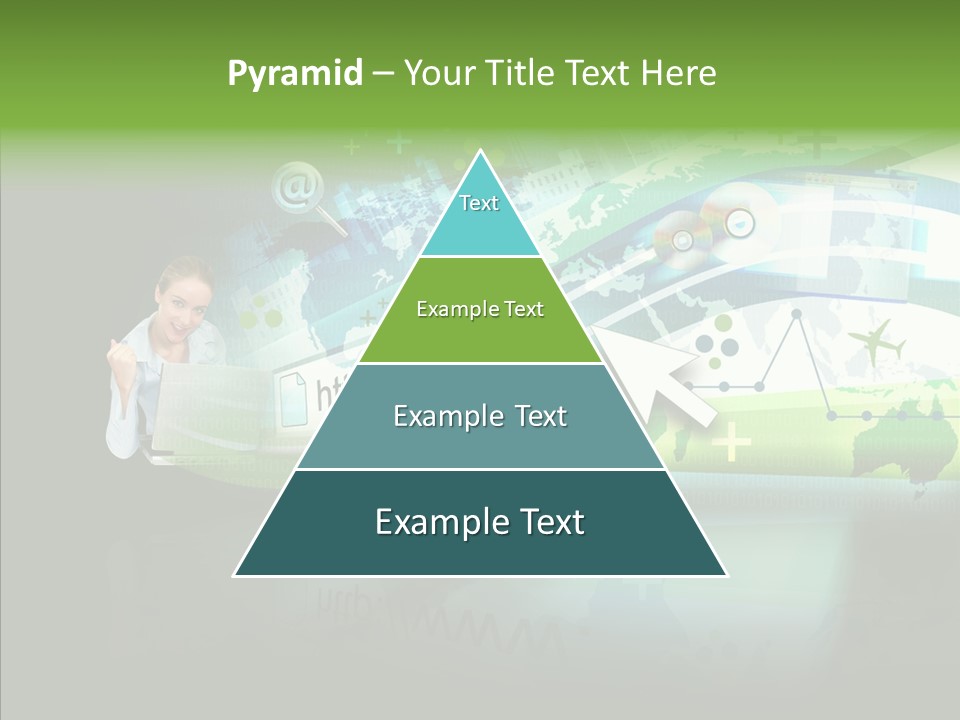 Data Surfing White PowerPoint Template