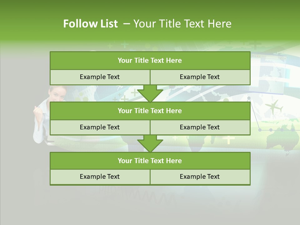 Data Surfing White PowerPoint Template