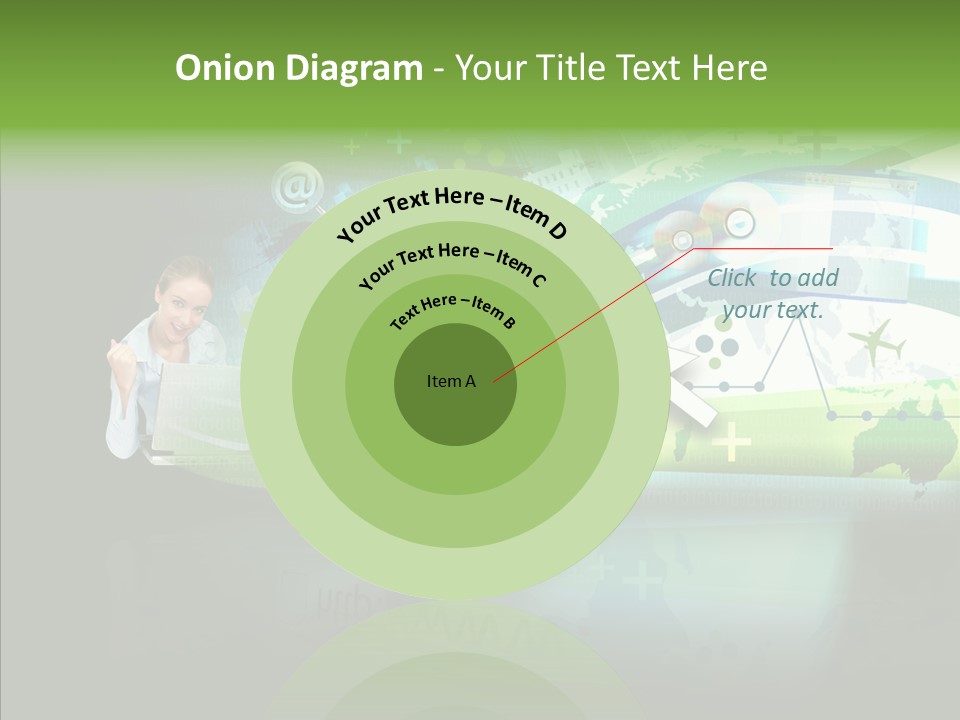 Data Surfing White PowerPoint Template