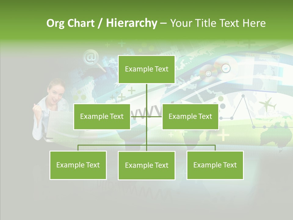 Data Surfing White PowerPoint Template