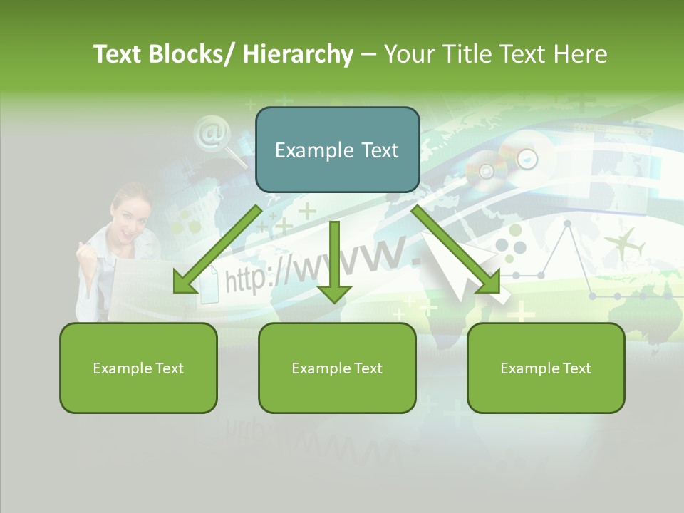 Data Surfing White PowerPoint Template