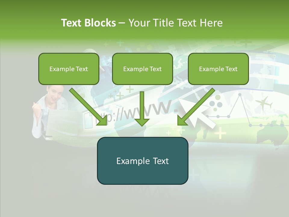 Data Surfing White PowerPoint Template