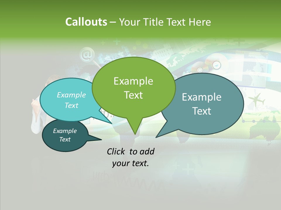 Data Surfing White PowerPoint Template