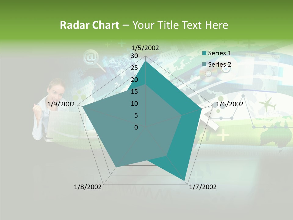 Data Surfing White PowerPoint Template