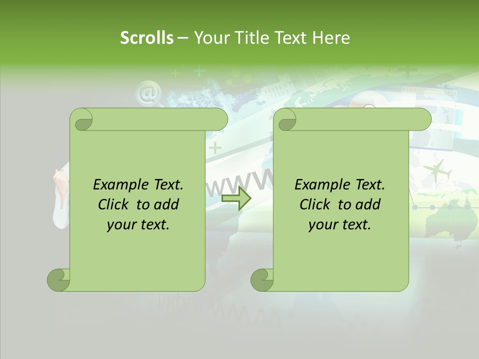 Data Surfing White PowerPoint Template