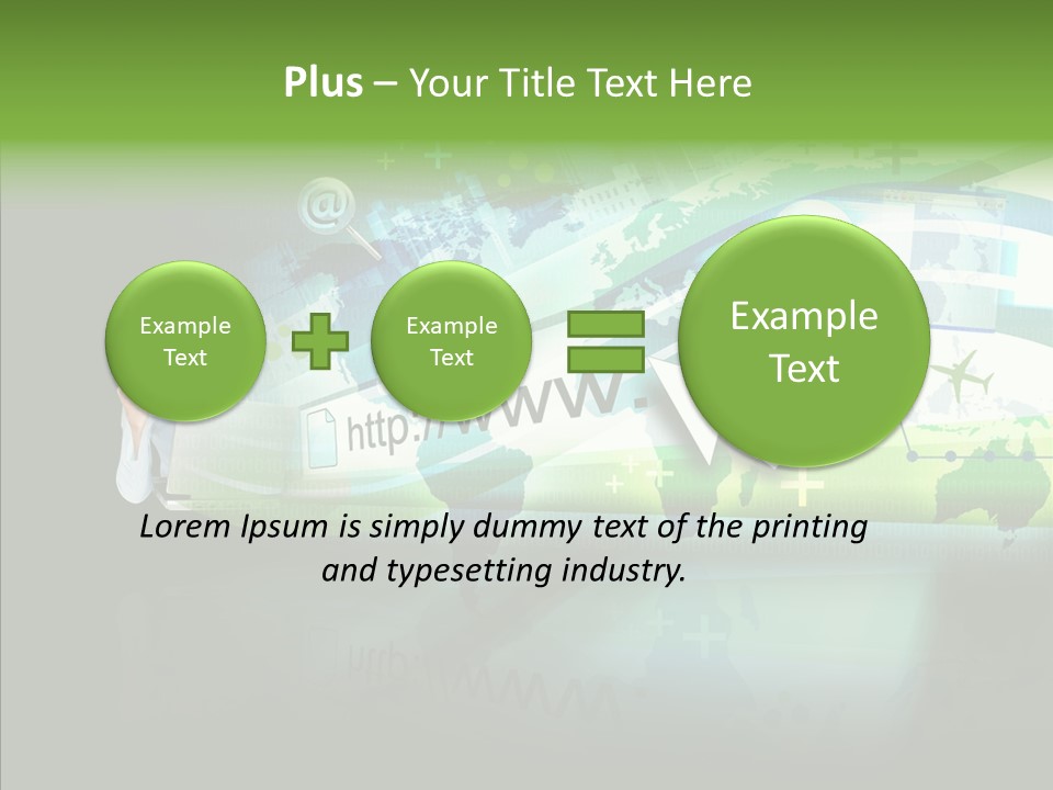 Data Surfing White PowerPoint Template