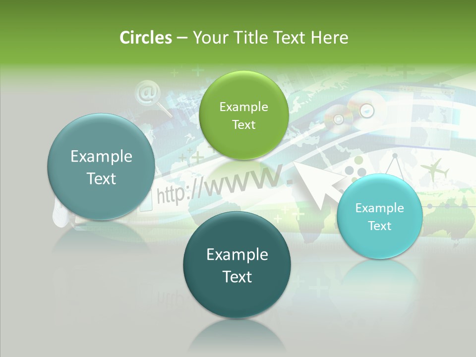 Data Surfing White PowerPoint Template