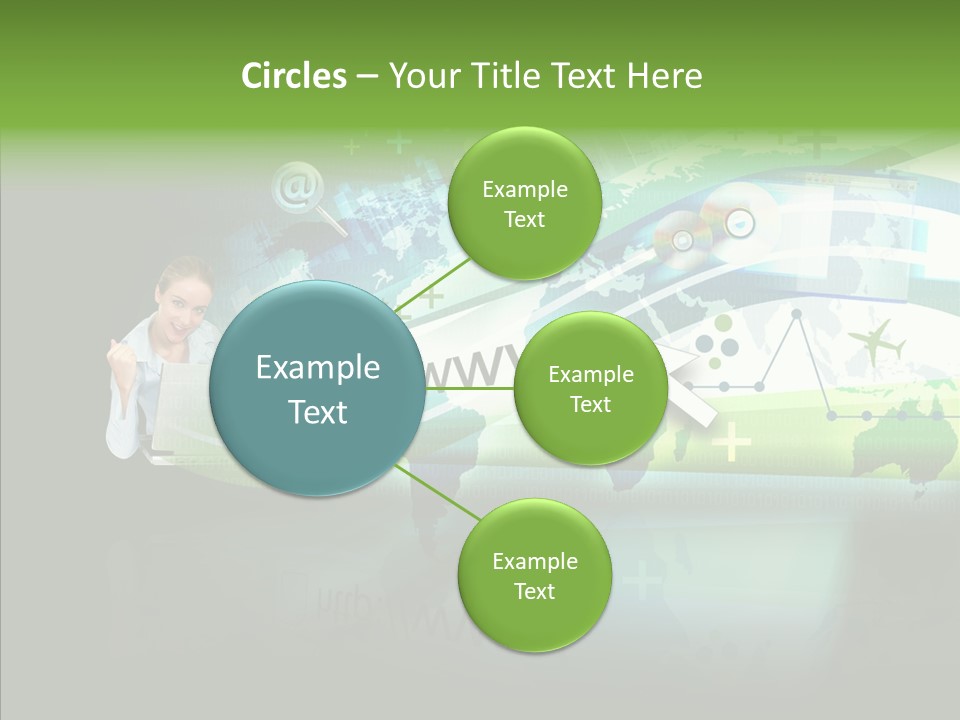 Data Surfing White PowerPoint Template