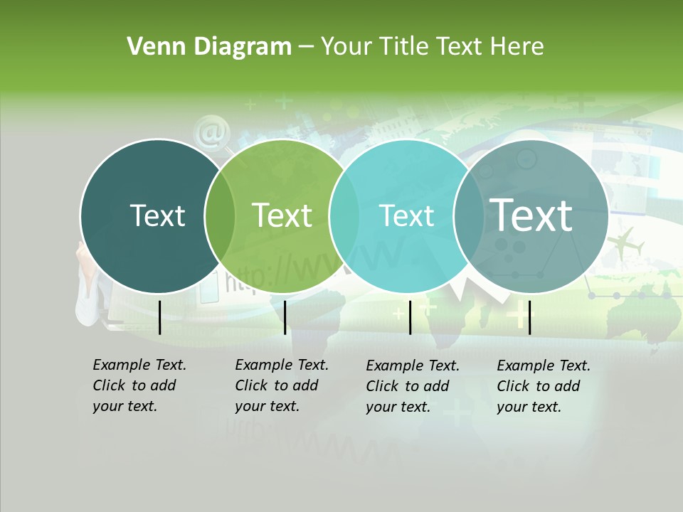 Data Surfing White PowerPoint Template